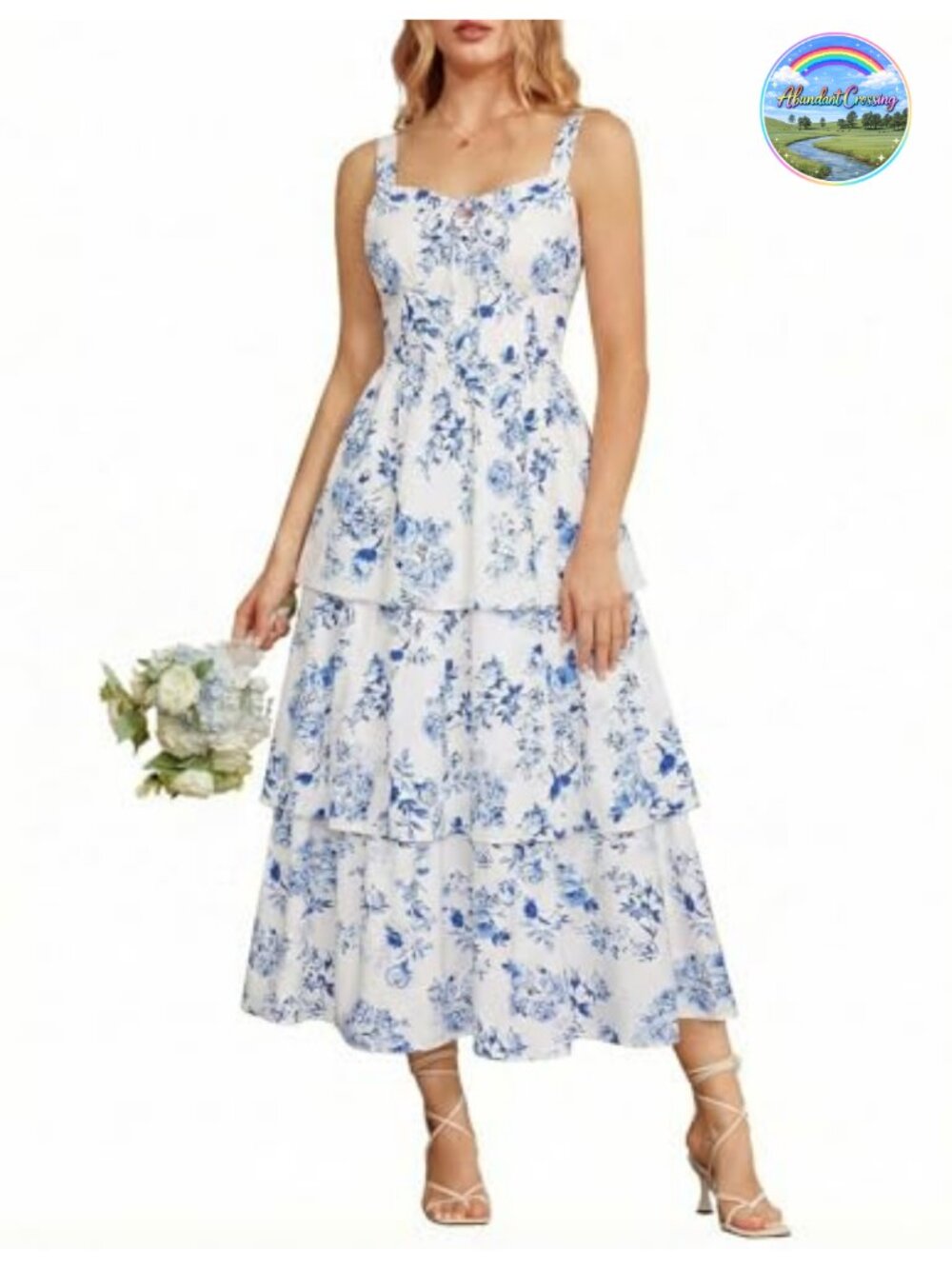 Floral Corset Dress Womens Summer Wedding Guest Tiered Midi